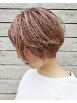 コーディアルヘア 白川本店(Cordial hair) ピンクベージュ×マッシュショート