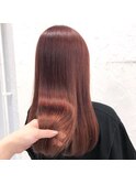 韓国ヘアオレンジカラーイルミナカラー透明感カラー