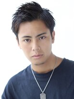 クロト 福岡本店(KUROT)&nbsp;黒髪ツーブロック刈り上げ七三