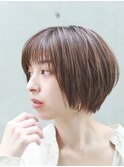 マロンベージュメルティカラーくびれヘア前髪ボブ[吉祥寺] 