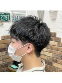 自然なマッシュヘア