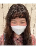 前髪パーマ
