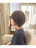 大人ショートヘア/イルミナカラー/グレーベージュ/グレージュ