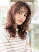 ミルクティーピンク韓国風小顔ウェットヘアTb2上尾20代30代40代