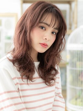 カバーヘア ブリス 上尾西口店(COVER HAIR bliss) ミルクティーピンク韓国風小顔ウェットヘアTb2上尾20代30代40代