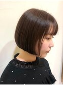 ぱつっと丸みボブ