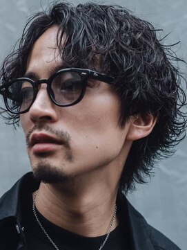 オルト(Altn) 大人の波巻きスパイラルパーマミディアムロングメンズカットヘア