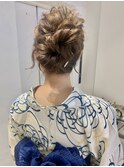 ふんわりルーズお団子ヘアアレンジ 吉祥寺 ヘアセット 《宮坂》