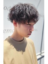 六本木美容室 白金店&nbsp;センターパート/ハンサムショート/ツーブロック/黒髪/マッシュ