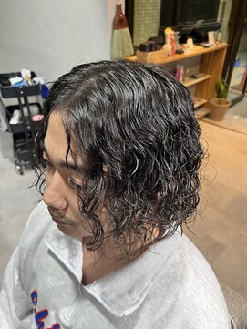 スウェル 柏店(Swell) ハイライト/マッシュパーマ/ウルフ/アッシュブラック/柏/MEN'S