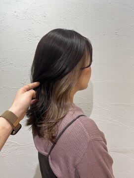 アジールヘア 池袋東口店(agir hair) 20代30代大人かわいいミルクティーベージュインナーカラー