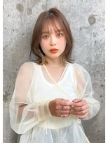 ハローバイシー 仙台(Hello by Sea)&nbsp;切りっぱなしボブ×ニュアンスカラー外ハネボブ[仙台]