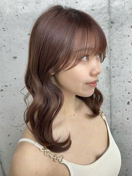 ビューブルー 亀戸錦糸町(VIEW BLUE) 美髪カールピンクブラウン韓国レイヤーセミディ似合わせ前髪