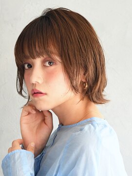 アース 川崎店(HAIR&MAKE EARTH) 王道ぱっつん+外ハネボブ【川崎/髪質改善/縮毛矯正】