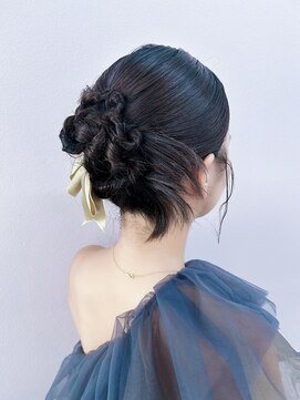 プルクラギンザ(PulchraGINZA) 韓国アップ/カチモリ/韓国ヘア/リボン/トレンド／もみあげS字