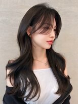 コア 梅田茶屋町店(Core)&nbsp;韓国風レイヤー　流れる顔周り　グレージュ