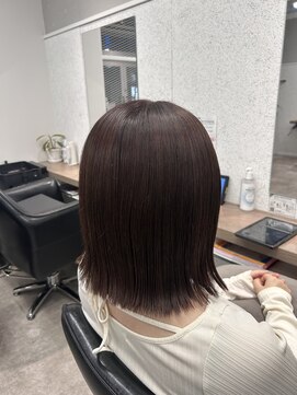 シェル 立川(shell) 切りっぱなしミディアム/ピンクブラウンカラー