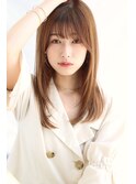 30代40代大人の小顔魅せレイヤーストレート