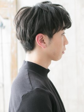 モッズヘア メン 仙台愛子駅前店(mod's hair men) 30代40代アッシュブラック伸ばしかけ重め韓国風ヘア仙台愛子