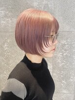 ピークアブー 原宿ハラカド(PEEK-A-BOO) 顎ラインボブフェイスレイヤーホワイトピンクベージュ