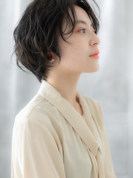 ドクターズ サロン ラブ(Dr's Salon LAB) アースカラー立体感ツヤ髪ボブパーマq古河20代30代40代