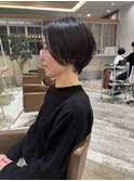 丸みショートボブ　前髪あり　小顔　30代40代50代　表参道