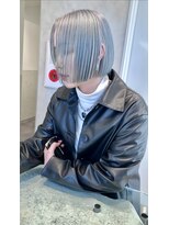 テラ 仙台(Tera)&nbsp;ホワイトボブ×髪質改善×切りっぱなしボブ