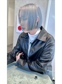 ホワイトボブ×髪質改善×切りっぱなしボブ