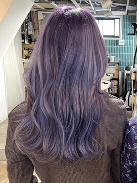 ロア インターナショナル 新宿店(LoA International) 【新宿】ラベンダーパープルピンクアッシュダブルカラー髪色