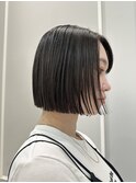 (銀座) 切りっぱなしミニボブ　美髪縮毛