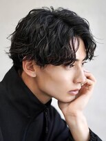 アンサー 渋谷(ANSWER)&nbsp;渋谷波巻きスパイラルパーマシャドウパーマメンズセンターパート