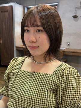 ヘアーミュゼ 井田店(Hair Musee) くびれレイヤー　× オリーブブラウン