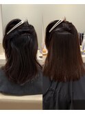 50代　根元の強い癖も乾かすだけでまとまる[30代40代]