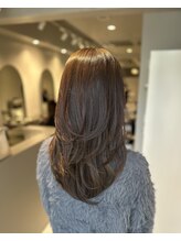 ムード(MOOD,) イメチェン/ピンクベージュ/アンブレラカラー/前髪/銀座駅