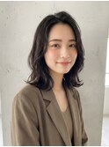大人可愛い/小顔髪質改善カット/くびレイヤー/外ハネ/20代/30代