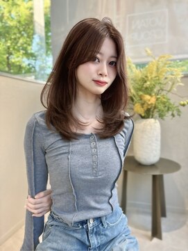 ボタン テンジン(VOTAN tenjin) 韓国ヘア/ミディアムレイヤーカット/顔周りカット