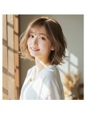 ブラウンベージュカラー 赤み消し明るめ