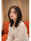セミロング・艶髪レイヤー・ハッシュカット・20代30代