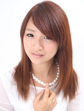 美容室ソラ 小岩店(sora) 重めバングで甘さをプラス！！ストレートセミロング。【小岩】