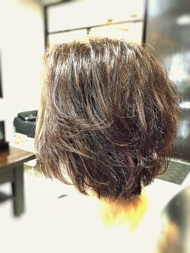 キャン 温品店(CAN) 【CAN】 ミセスにおすすめ!ミディアムボブ×グレイカラー