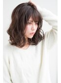 【東 純平】大人かわいい ラフ ゆるウェーブミディ