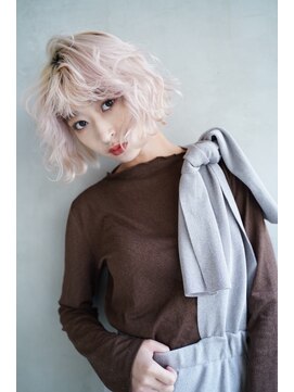 ルーク 立川(LUK) Lien☆小顔セミウェットウェーブ×ホワイトピンクハイブリーチ