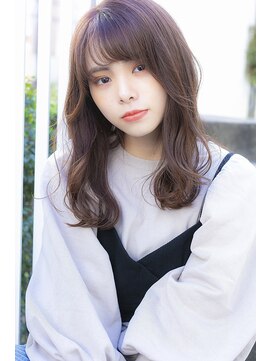 プライズ アイリス 池袋東口店(prize Iris) バイオレットハイライトグレージュフェザーバングオルチャン