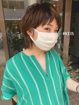 ケイス(KEIS) ブリーチなしハイライト　マッシュウルフ