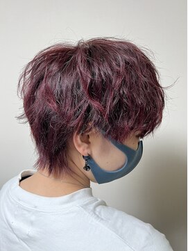 アールプラスヘアサロン(ar+ hair salon) バイオレットレッドカラー ブリーチなし