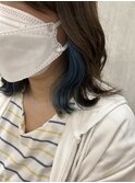 イヤリングカラー×ブルー