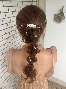 フェリーチェ(Felice) 編みポニー 編みおろし ポニーテール お呼ばれヘア