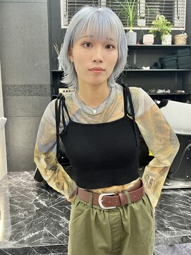 チュダック(ChuDuck) 韓国風《ペールブルー》ブリーチ/ケアブリーチ/ダブルカラー