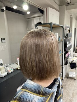 アジールヘア 所沢プロペ通り店(agir hair) ヘルシーボブ美髪ケアブリーチハイトーンミルクティー所沢練馬