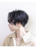 パーマ/ハンサムショート/前下がりボブ/刈り上げ/豊橋/豊川/田原
